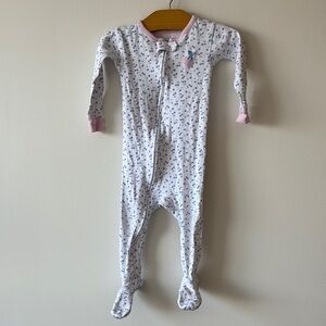 Carter's White and Pink Footies with Enclosed Feet